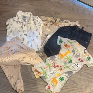 Lot of baby boy clothes size 0-3 and 3-6 months